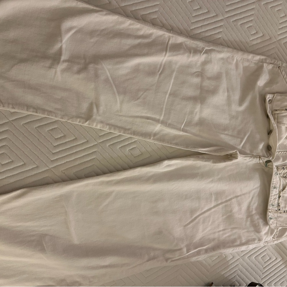 Pilcro White Patterned Lining Pants - image 5